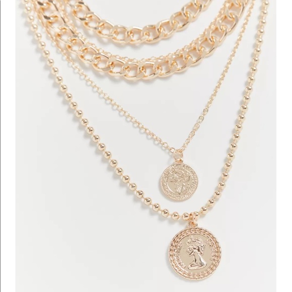 NWOT Urban Outfitters Layered Chain Necklace - Picture 2 of 2